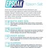 imageEpsoak Epsom Salt  10 lb Two 5 lb Resealable Bags Magnesium Sulfate USP Unscented Made in USA Perfect for Bath Spa and Soaking