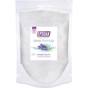 imageEpsoak Epsom Salt 2 lb Magnesium Sulfate USP Qty 1 x 2lb Bag Lavender Sleep Formula Resealable Epsom Salt Bag Made in The USA CrueltyFree Certified304 Ounce Pack of 1