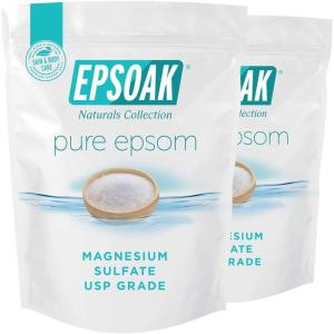 imageEpsoak Epsom Salt 4 lbs USP Magnesium Sulfate Qty 2 x 2 lb Bags