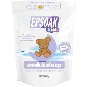 imageEpsoak Kids Lavender Soak ampamp Sleep Epsom Salt  2 lb Bag32 Ounce Pack of 1