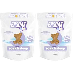 imageEpsoak Kids Lavender Soak ampamp Sleep Epsom Salt  2 lb Bag32 Ounce Pack of 2