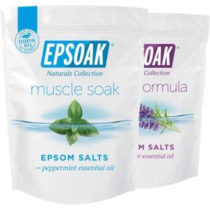 imageEpsoak Scented Epsom Salt Bundle  Sleep Formula 2 lbs ampamp Muscle Soak 2 lbsScented Bundle