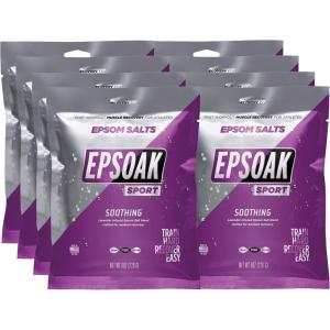 imageEpsoak Sport Epsom Salt for Athletes  Soothing  Qty 8 8 oz Pouches