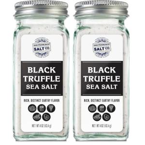 imageItalian Black Truffle Sea Salt 4 oz Glass Shaker by San Francisco Salt Company4 Ounce Pack of 2