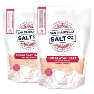 imageSherpa Pink Himalayan Salt  ExtraFine Grain 1 lb  AllNatural GlutenFree No Additives  Perfect for Everyday Cooking ampamp Recipes32 Ounce Pack of 2