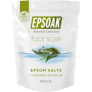 imageTea Tree Oil Foot Soak with Epsoak Epsom Salt  2 Pound Value Bag  Made in The USA32 Ounce Pack of 1